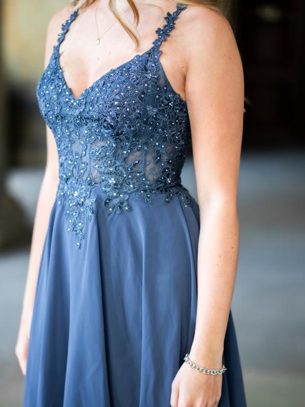 Cocktailkleid Lori, graublau d