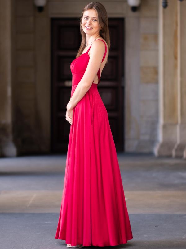 Abendkleid Hermine-Li, weinrot s