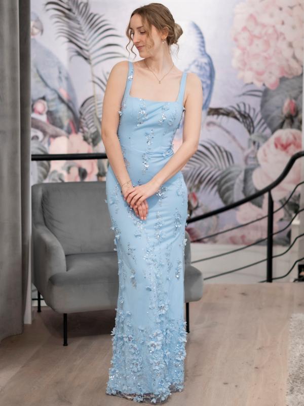 Abendkleid Rosalie, hellblau v2