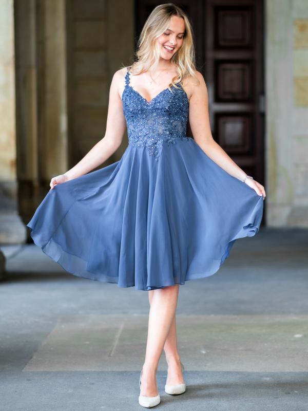 Cocktailkleid Lori, graublau v2