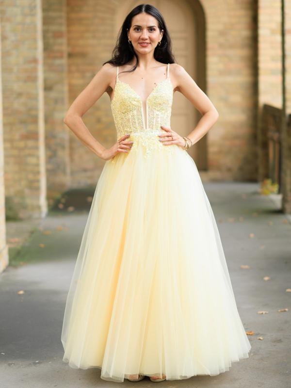 Ballkleid mit Tüll Sanja, gelb v