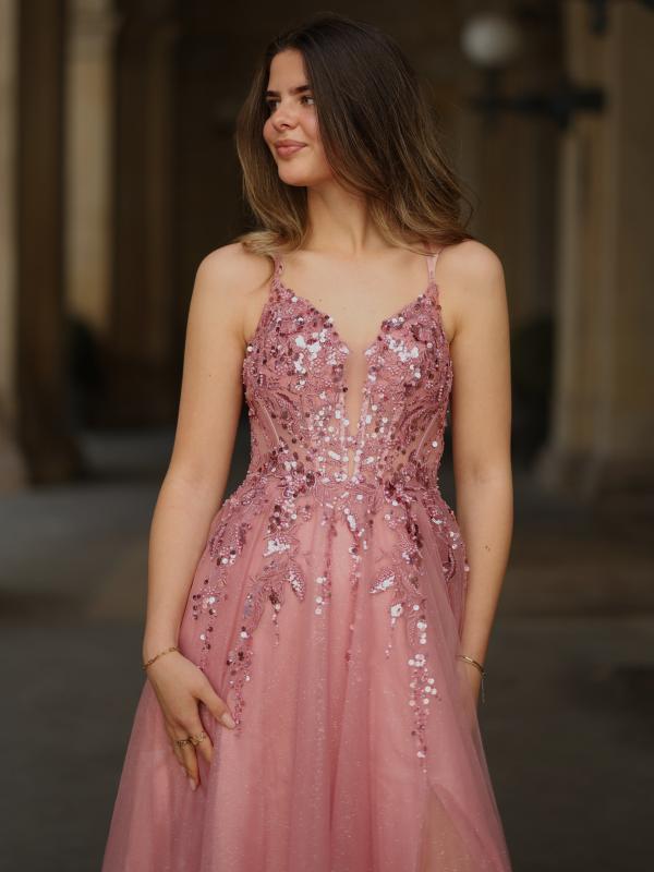 Ballkleid mit Tüll Serina, rosa d