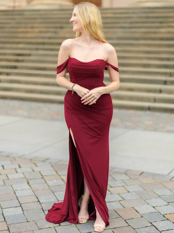 Abendkleid Nikolette, weinrot v2