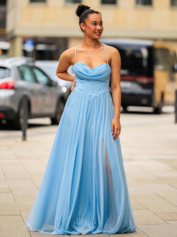 Abendkleid Isalie, hellblau v