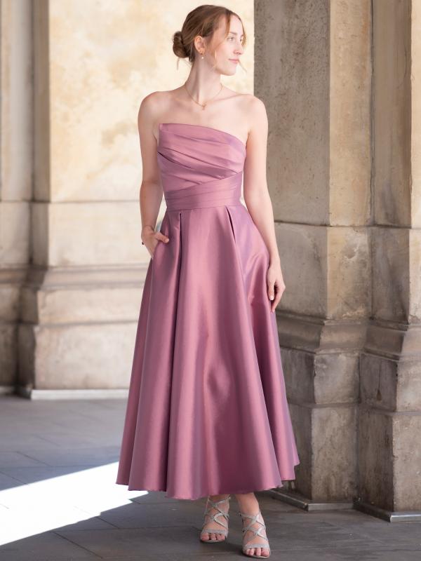 Abendkleid Midi Enya, rosa v