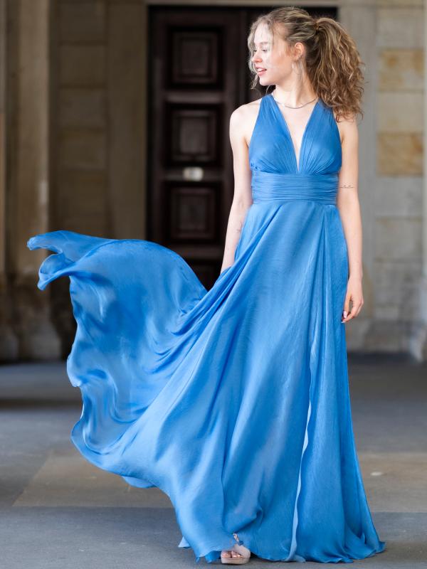 Abendkleid Tiara, taubenblau v2