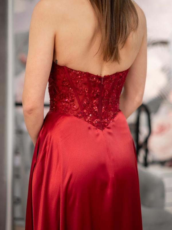 Abendkleid Ariana, weinrot d2