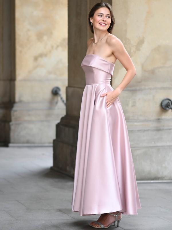 Abendkleid Midi Agnes, rosa s