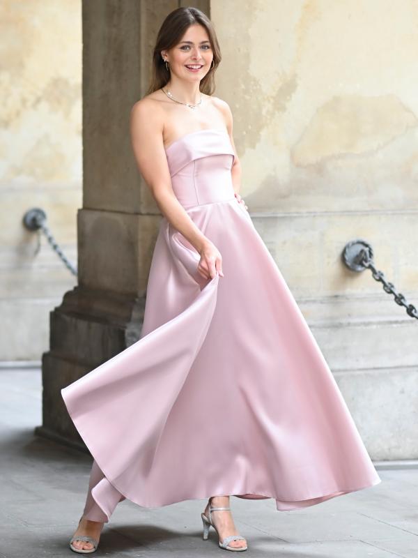 Abendkleid Midi Agnes, rosa v2