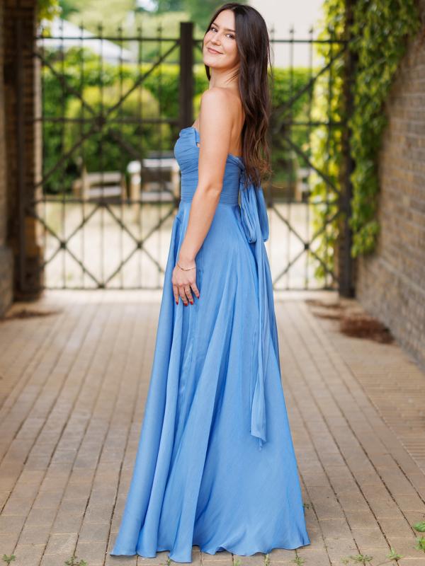 Abendkleid Frieda, taubenblau s