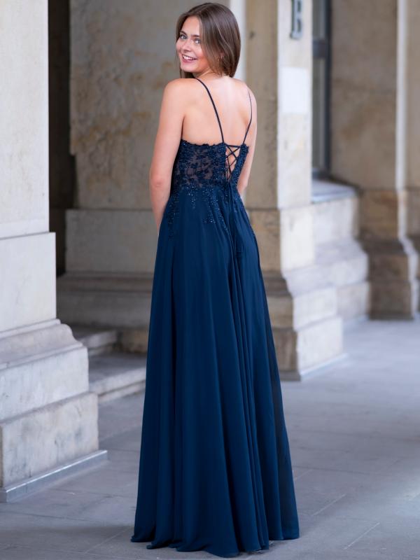 Abendkleid Marina, dunkelblau h