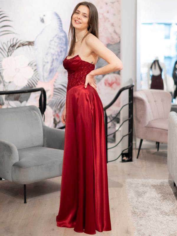 Abendkleid Ariana, weinrot s