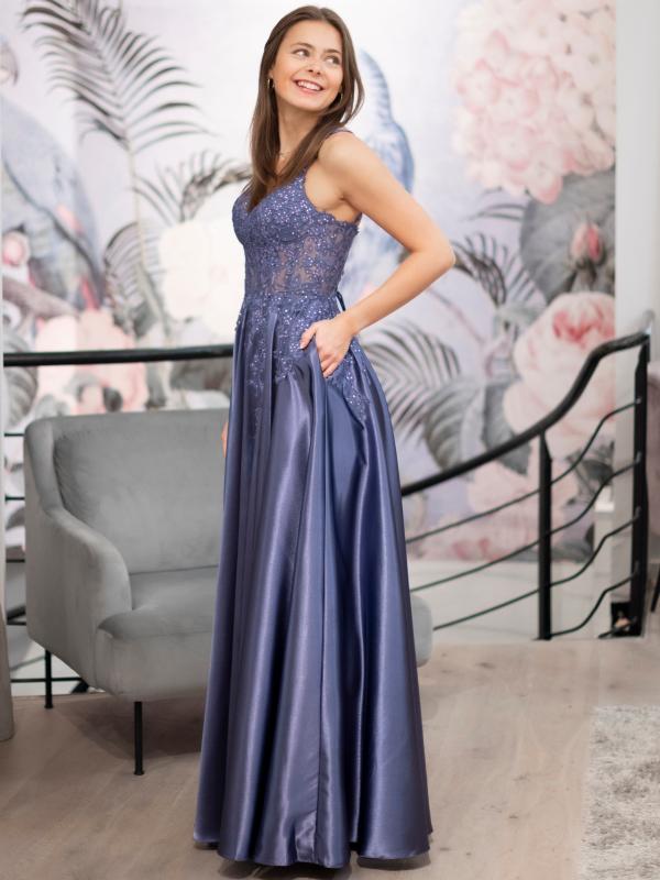 Satinkleid Lucielou, lavendel s