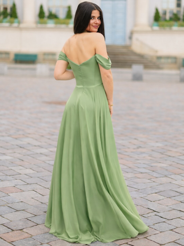 Abendkleid Belinda, olivgrün h