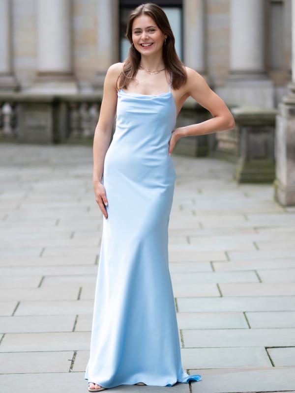 Satinkleid Celine, hellblau v