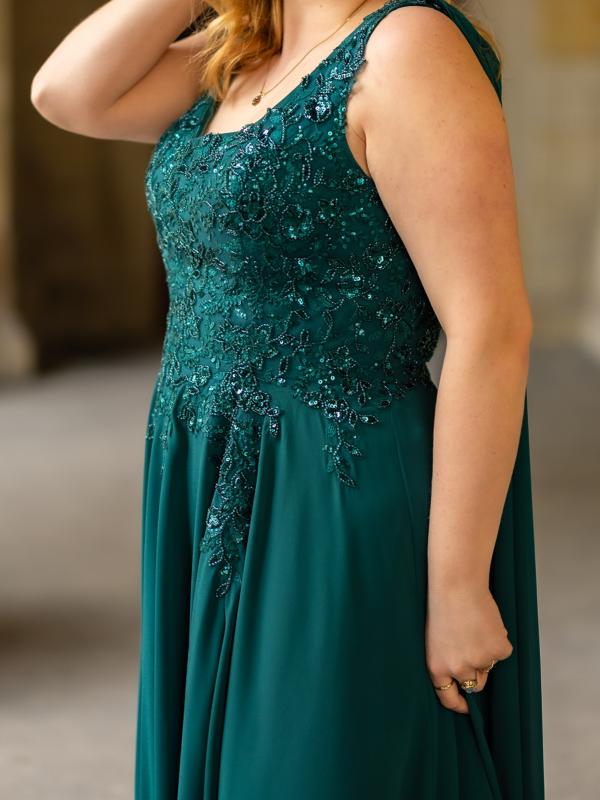 Abendkleid Greta, dunkelgrün d