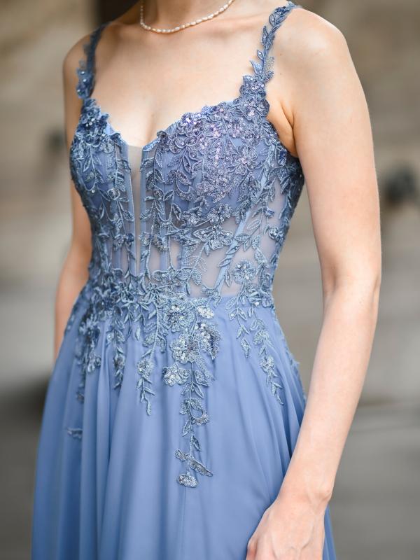 Abendkleid Luana, graublau d