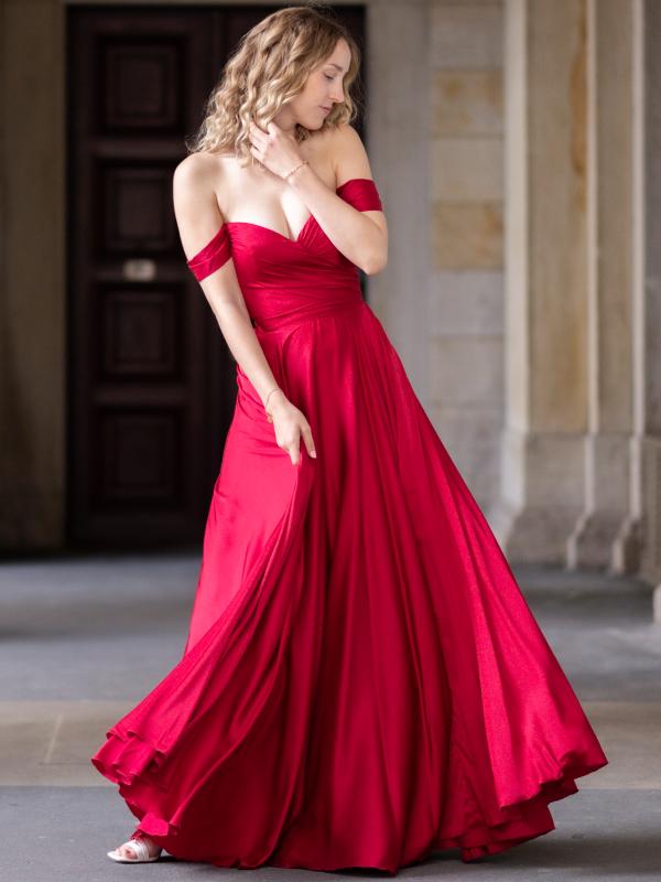 Abendkleid Belinda, weinrot v2
