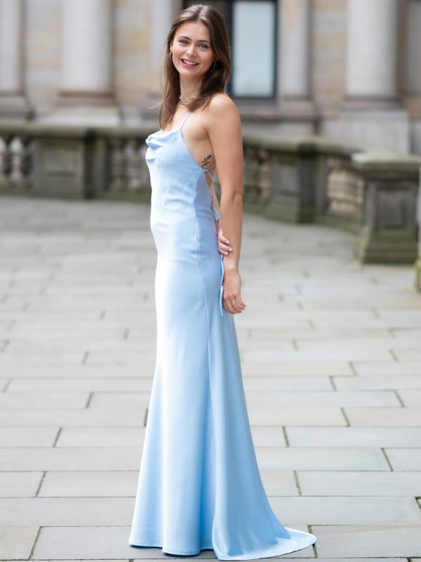 Satinkleid Celine, hellblau s
