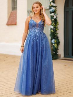 Ballkleid mit Tüll Serina, lavendelblau