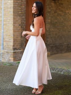 Abendkleid Midi Agnes, weiß