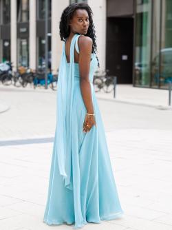 Abendkleid Frieda, salbeigrün