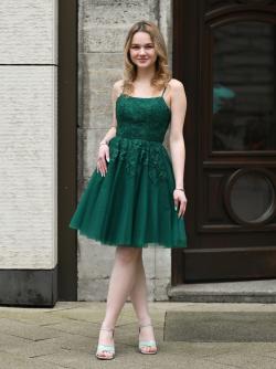 Tüllkleid kurz Melly, dunkelgrün