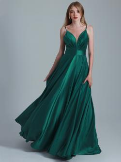 Satinkleid Slavica, grün