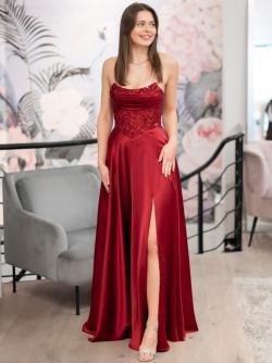 Abendkleid Ariana, weinrot