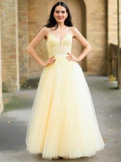 Ballkleid mit Tüll Sanja, gelb