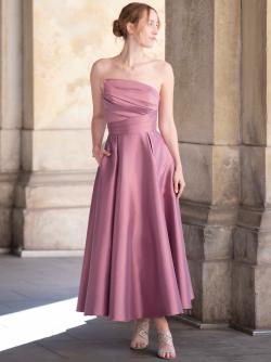 Abendkleid Midi Enya, rosa