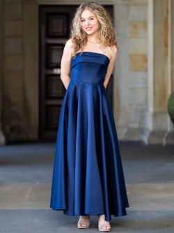 Abendkleid Midi Agnes, dunkelblau