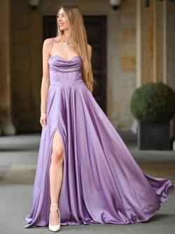 Satinkleid Isabella, flieder