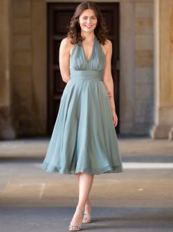 Cocktailkleid Mila, olivgrün