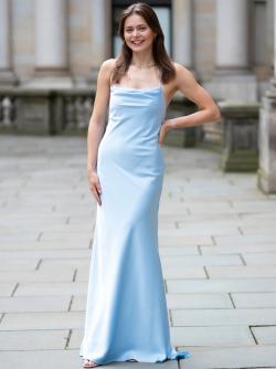 Satinkleid Celine, hellblau