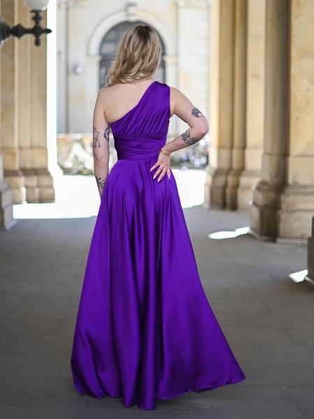 One-Shoulder Abendkleid Ayris, violett