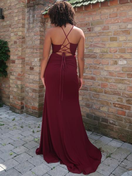 Abendkleid Vesna, weinrot