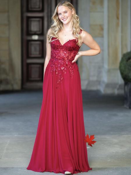 Abendkleid Lavinia, weinrot