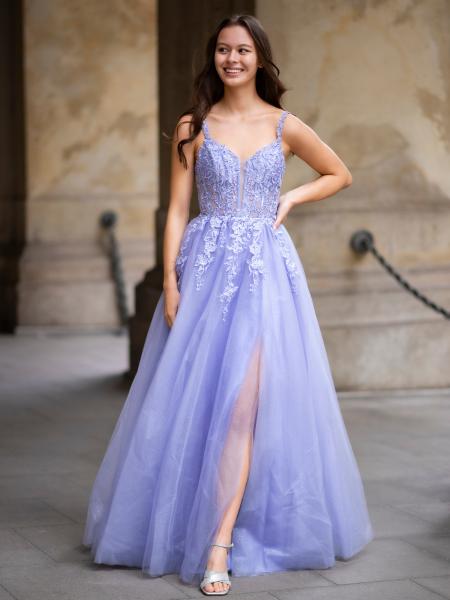 Ballkleid mit Tüll Sofia, lavendelblau