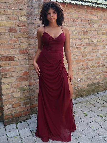 Abendkleid Vesna, weinrot