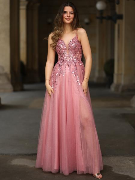 Ballkleid mit Tüll Serina, rosa