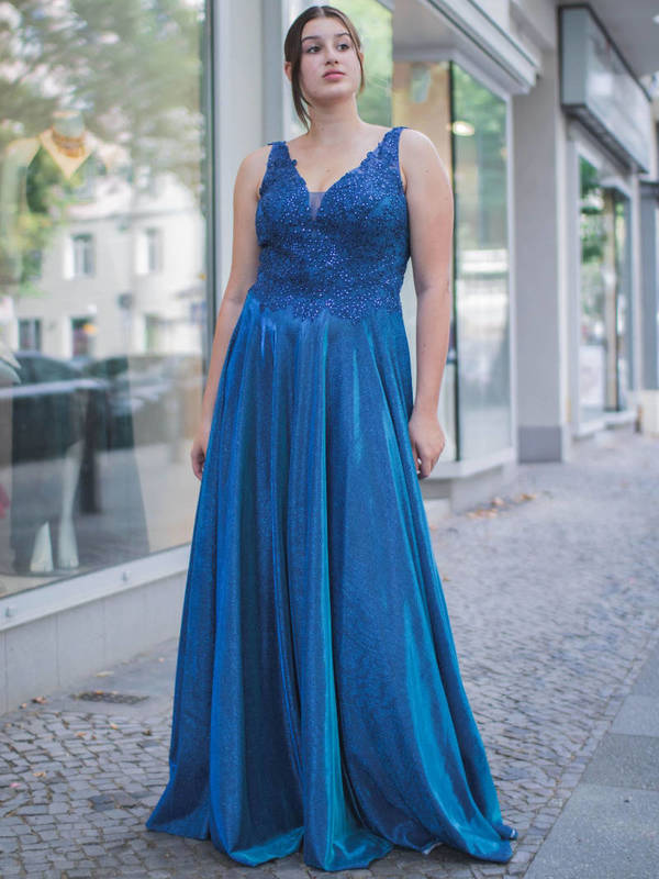 Abendkleid Soraya Blau Viviry Abendkleider