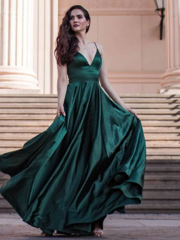 Abendkleid Henrieke Smaragdgrun Viviry Abendkleider